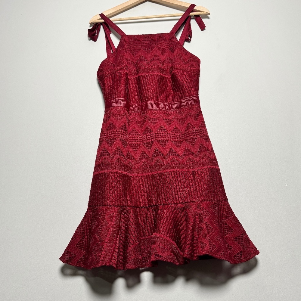 Two Sisters The Label Shona Dress in a Dark Red Sz 4
